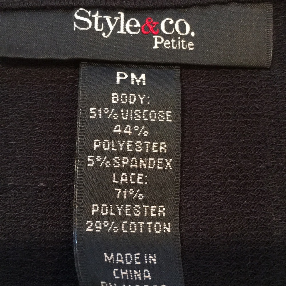 ๐HP๐Style & Co top sweater lace details m - Picture 4 of 16